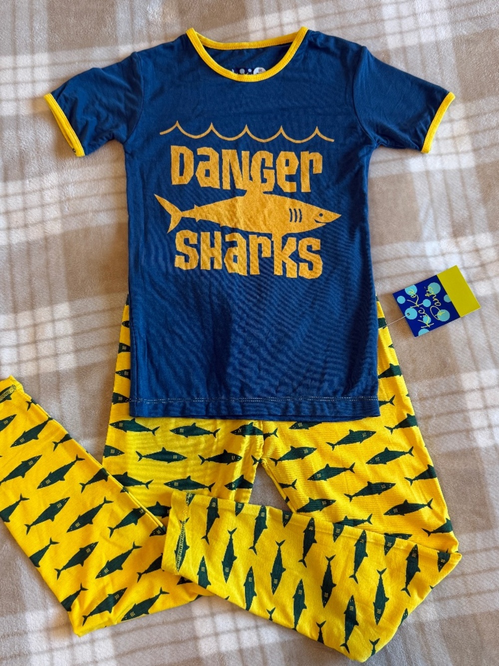 Kickee Pants Short Sleeve Pajama Set- Lemon Sharks- Size 6Brand new Kickee Pants